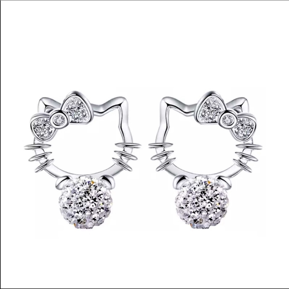 Sterling Hello Kitty Earrings